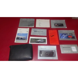 Bordmappe Leder Etui Betriebsanleitung Wartungsheft Mercedes R129 SL 1991 USA
