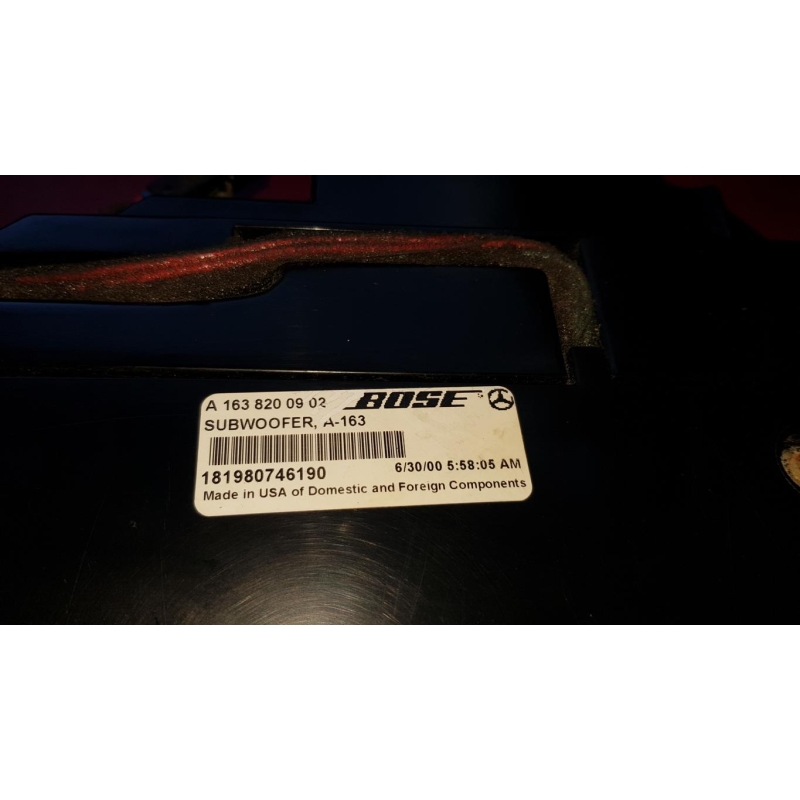Subwoofer Bose Soundsystem Basslautsprecher original Mercedes W163 ML