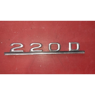 Emblem 220D Typenschild Schriftzug Mercedes W123 1238171015