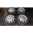 4x Alufelgen INTRA 7x15 ET40 Mercedes W201 Continental 195/55 15 M+S 8mm