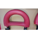 2x Überrollbügel hinten rechts links Leder Rot SLK R170 Final Edition Designo