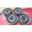 4 Stahlfelgen 6,5 x15 ET 49 1244001002 ORIGINAL Mercedes...