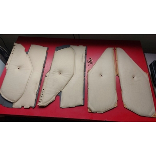 4x Türverkleidung Türpappe Leder creme beige perforiert Mercedes W126 SEL