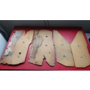 4x Türverkleidung Türpappe Leder creme beige perforiert Mercedes W126 SEL