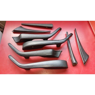 4x Armlehne Türgriff Leder vorn hinten links rechts schwarz Mercedes W126 SE