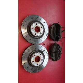 Bremsanlage vorne Bremssattel Brembo Bremsscheiben Klötze Mercedes R230 SL 500