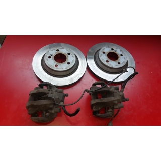 2x Bremssattel Bremsscheibe Bremsklötze hinten ATE Mercedes R230 SL 350 500