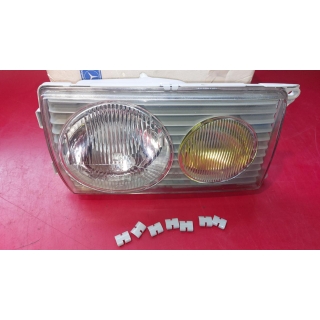 Scheinwerfer rechts NEU Hella H4 rund Nebel gelb Mercedes W123 1238205561