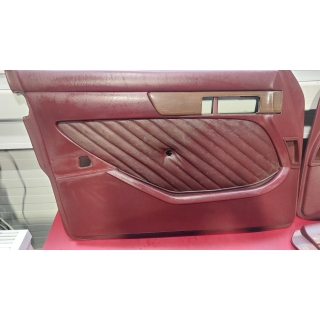 4x Türverkleidung Türpappe Leder rot Softleder Raffleder Mercedes W126 SE