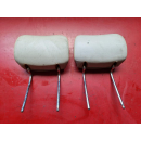 2x Kopfstütze hinten Leder Velours Mercedes W126 SEC...