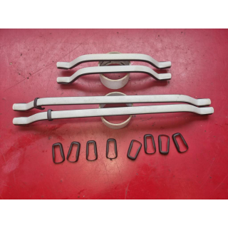 4 Haltegriffe Dachhimmel vorn hinten grau schwarz Mercedes W126 SE SEL 1. Serie