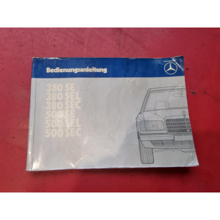 Bedienungsanleitung Betriebsanleitung Mercedes W126 380 500 SE SEL SEC