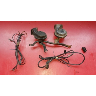 Fanfare Zweiklang Nachrüstsatz Kabel Halter Schalter Mercedes W126 SE SEL SEC
