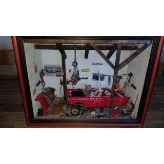Diorama Autowerkstatt 57er Chevy Bel Air 1:18 Restauration